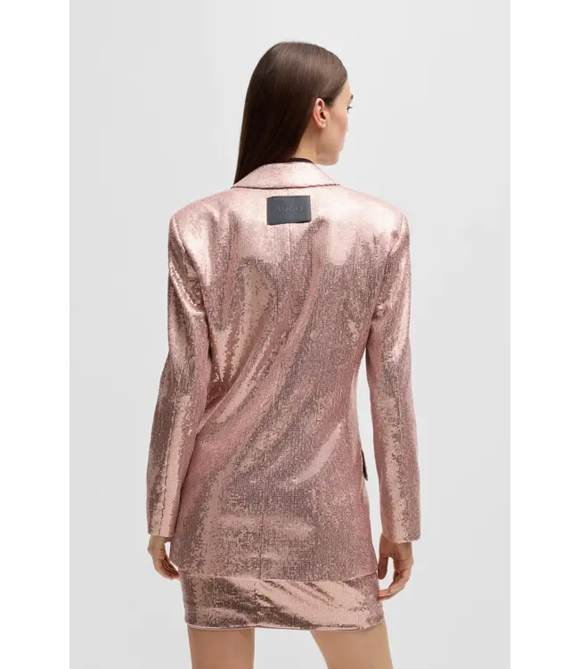 BOSS Veste oversize à double boutonnage avec ornements en paillettes