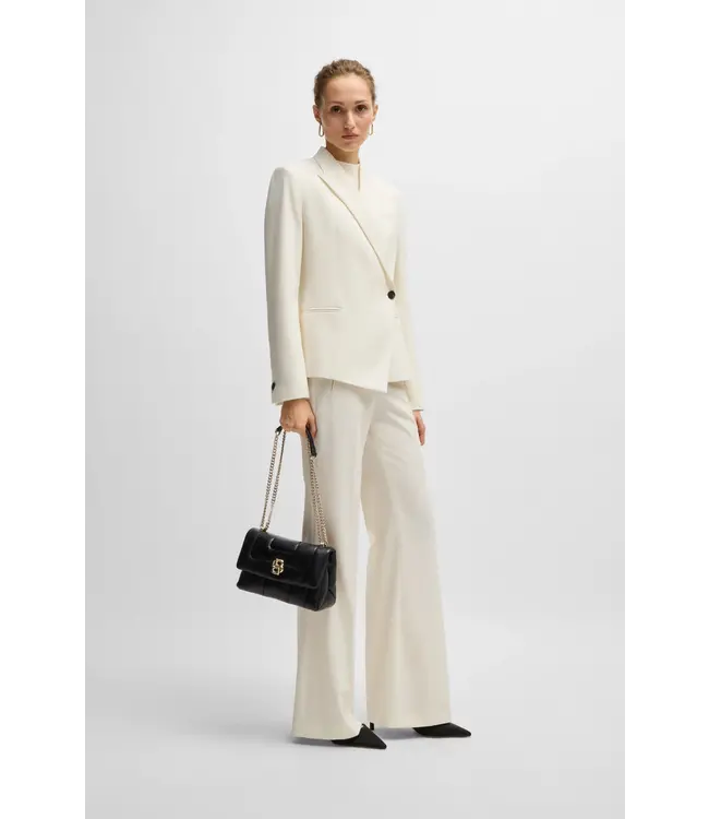 BOSS Pantalon à coupe régulière en sergé de laine