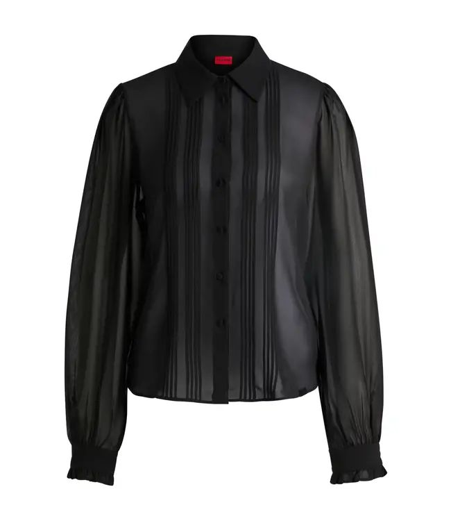 BOSS Regular-Fit Blouse in Sheer Shiffon