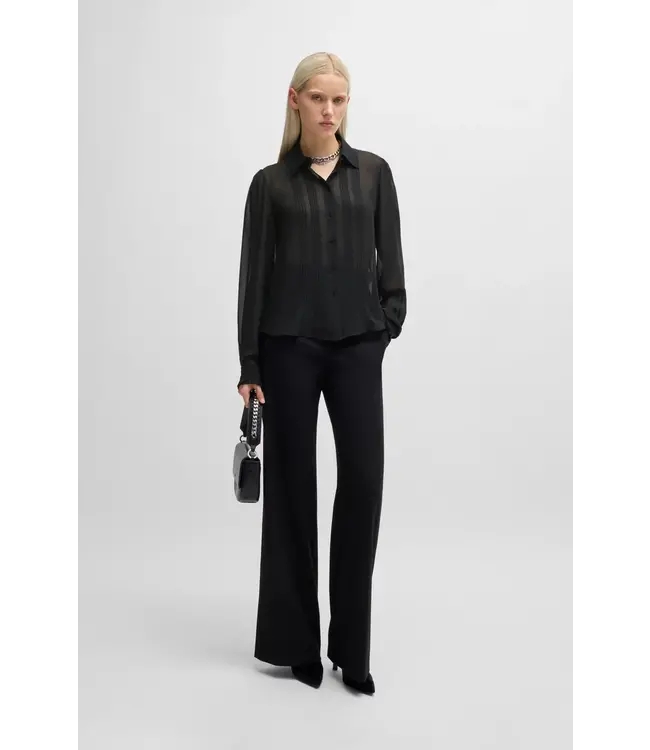 BOSS Regular-Fit Blouse in Sheer Shiffon