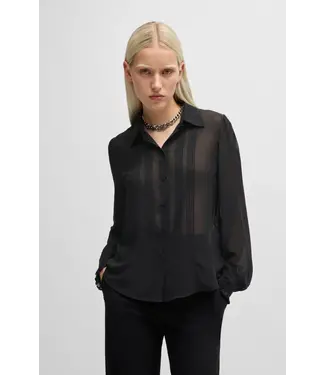 BOSS Regular-Fit Blouse in Sheer Shiffon