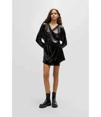 BOSS Sequinned Jumpsuit with Wrap Front