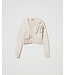 TWINSET Wool blend cardigan with ruffles