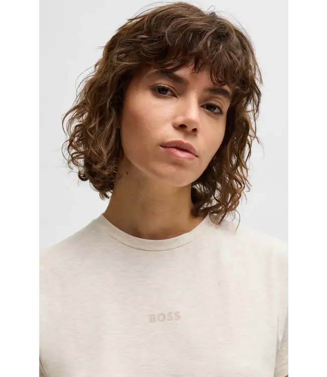 BOSS Stretch-Modal Pyjama T-Shirt with Logo Print