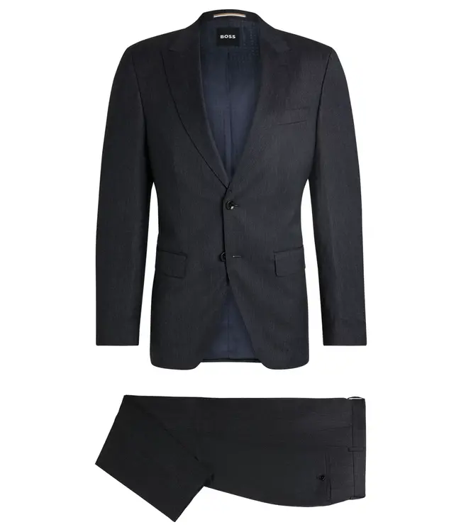 BOSS Costume slim en laine micro-patinée