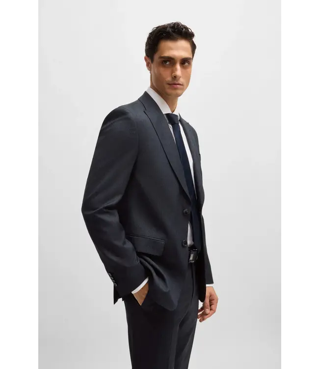 BOSS Slim-Fit Suit in Micro-Patterned Wool