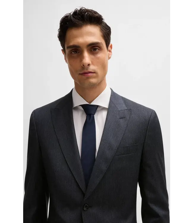 BOSS Costume slim en laine micro-patinée