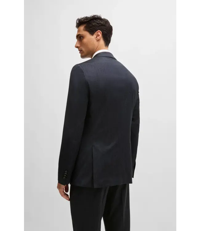 BOSS Costume slim en laine micro-patinée