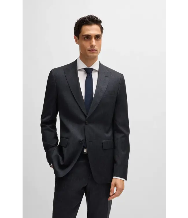 BOSS Costume slim en laine micro-patinée