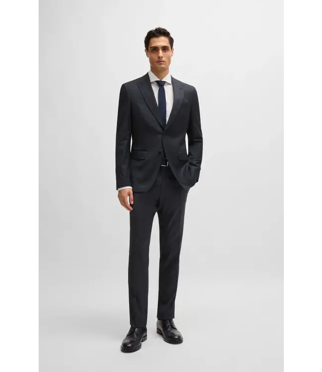 BOSS Costume slim en laine micro-patinée