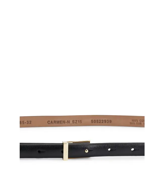 BOSS Italian-Leather Belt with Logo Keeper