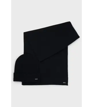 BOSS Ensemble écharpe et bonnet en côtes