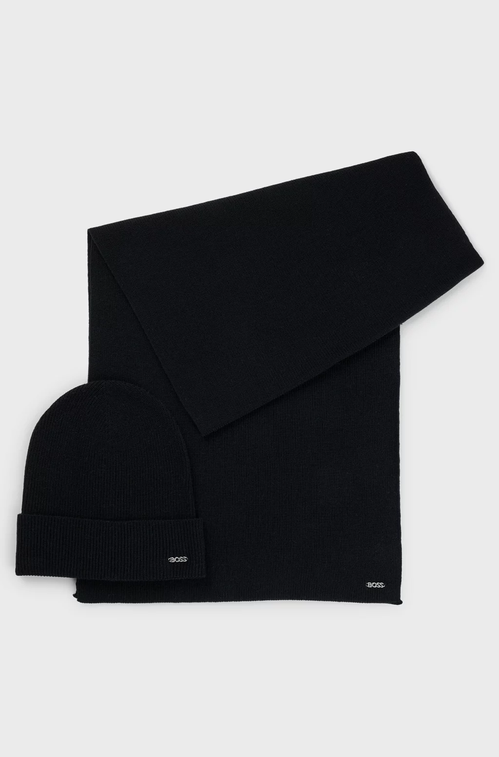 Ribbed Scarf and Beanie Hat Gift Set