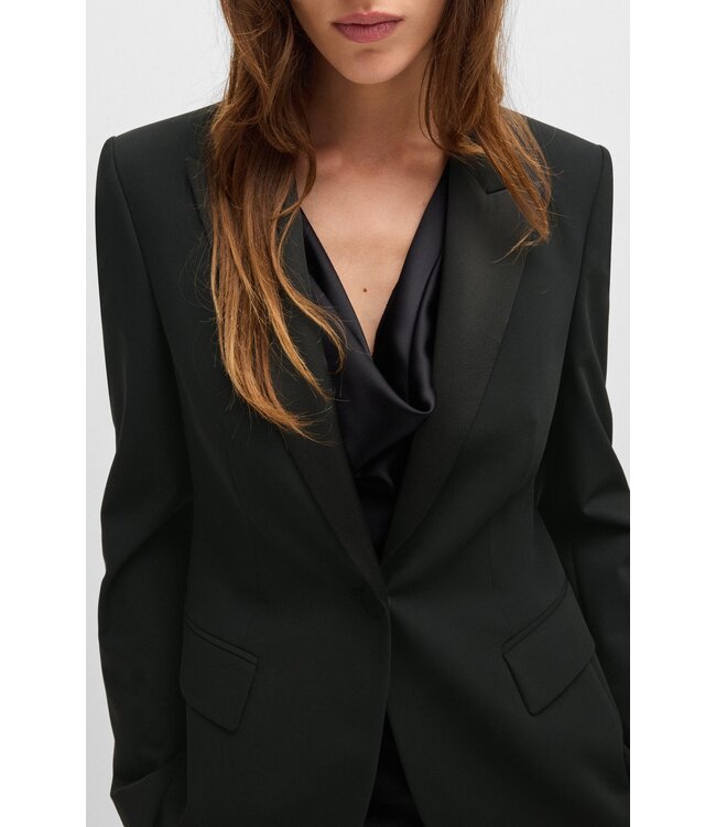 BOSS Veste de smoking cintrée avec bordures en satin