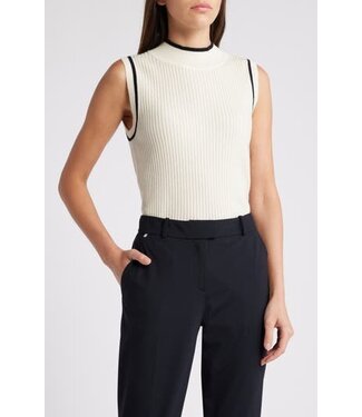 BOSS Rib Sleeveless Virgin Wool & Cashmere Sweater