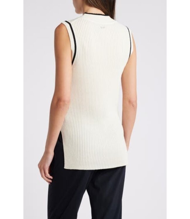 BOSS Rib Sleeveless Virgin Wool & Cashmere Sweater