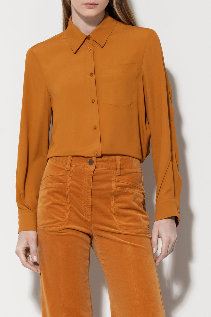 Silk blend shirt blouse