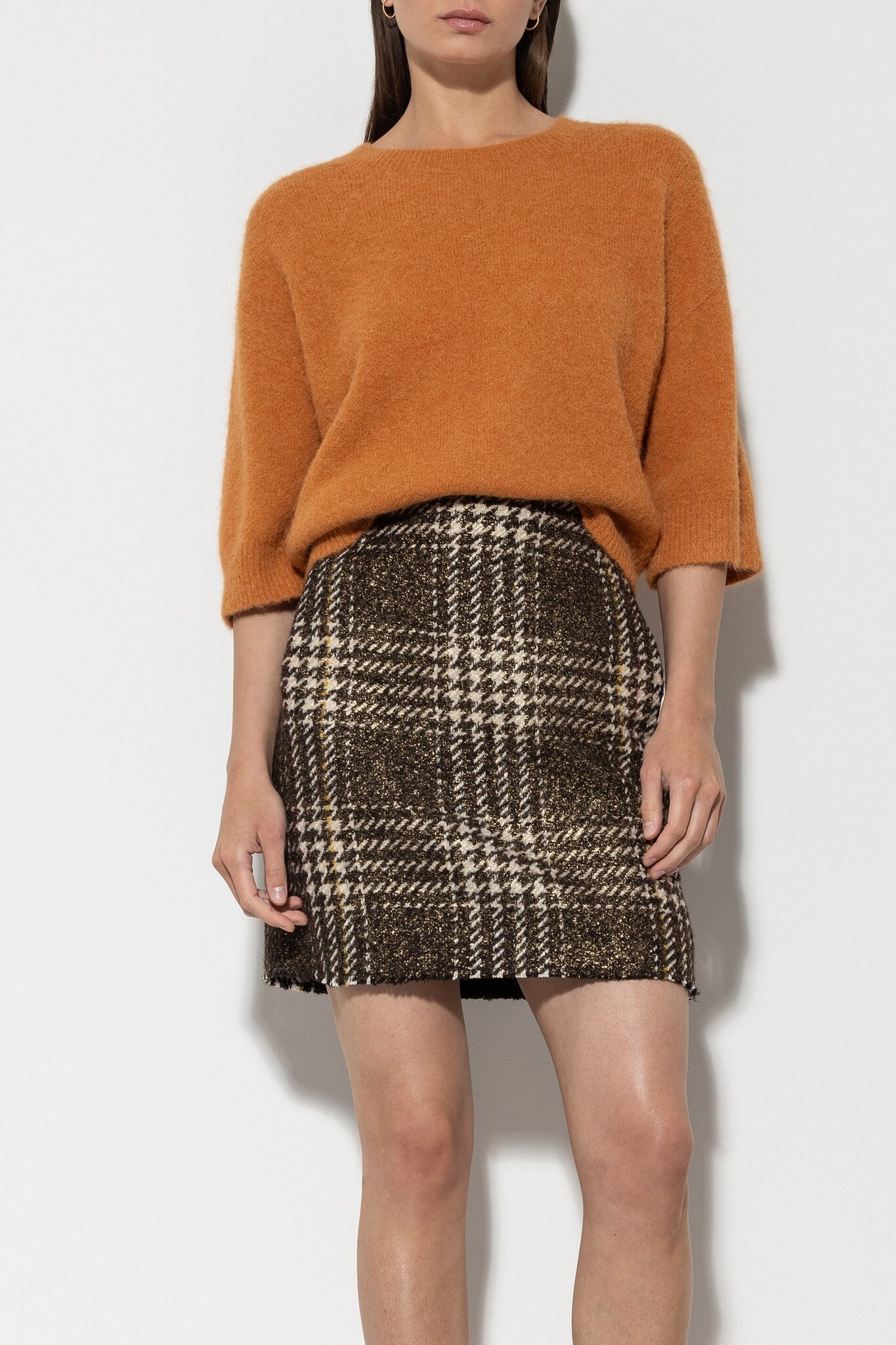 Check mini skirt