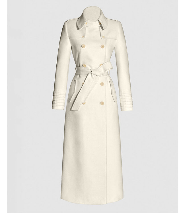 SENTALER Baby Alpaca Maxi Trench Coat