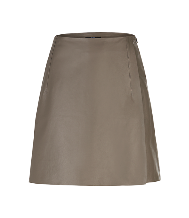 RIANI Jupe-short en cuir d'agneau nappa