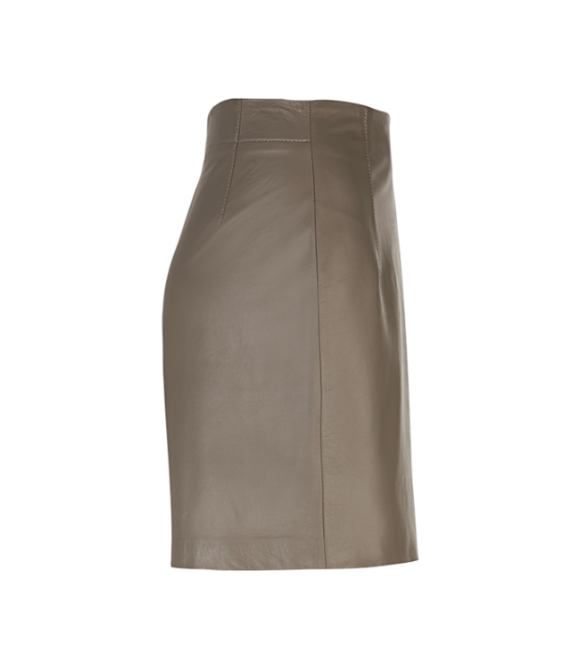 RIANI Jupe-short en cuir d'agneau nappa