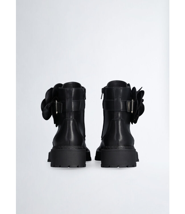 LIU JO Bottes de combat en cuir avec détails floraux
