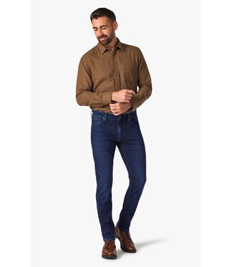 34 HERITAGE Jeans cool à jambe fuselée en Dark Midnight Brushed Urban