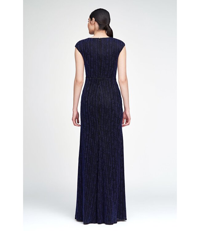 Theia Raya Asymmetric Draped Gown
