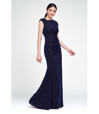Theia Raya Asymmetric Draped Gown