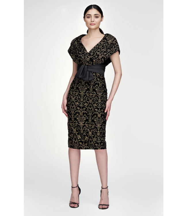 Theia Rosalia Short Sleeve Dress