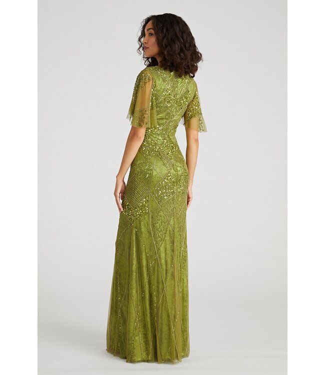 Theia Tamia Contour Beaded Gown (robe perlée)