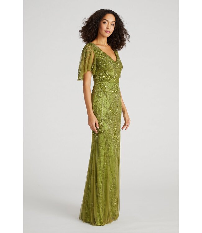 Theia Tamia Contour Beaded Gown (robe perlée)