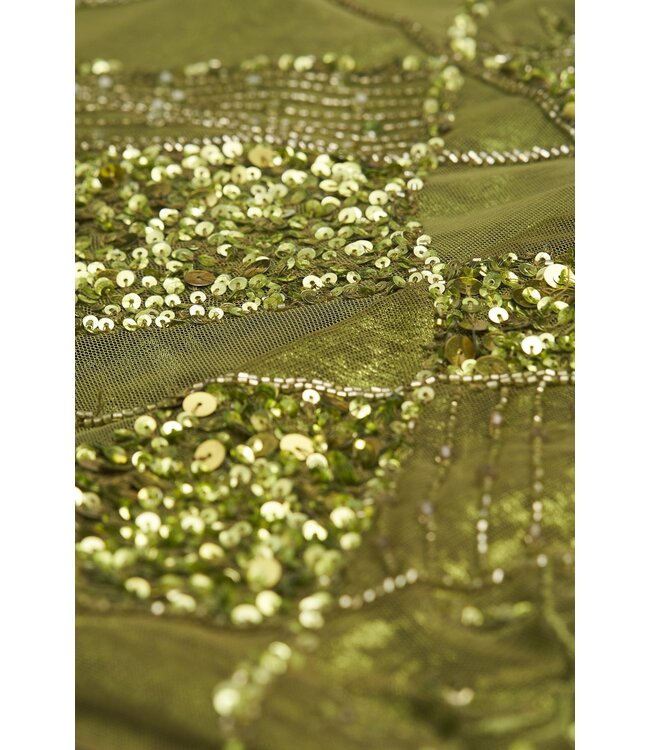 Theia Tamia Contour Beaded Gown