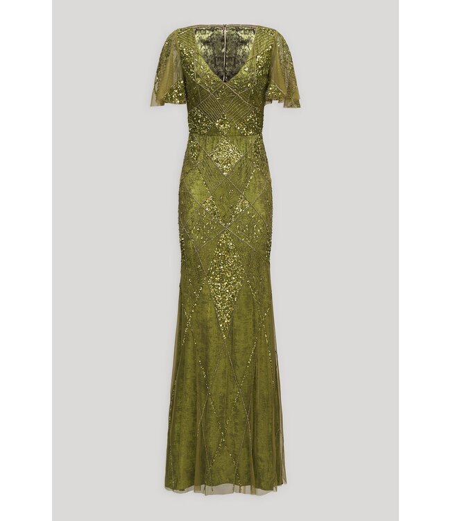 Theia Tamia Contour Beaded Gown (robe perlée)