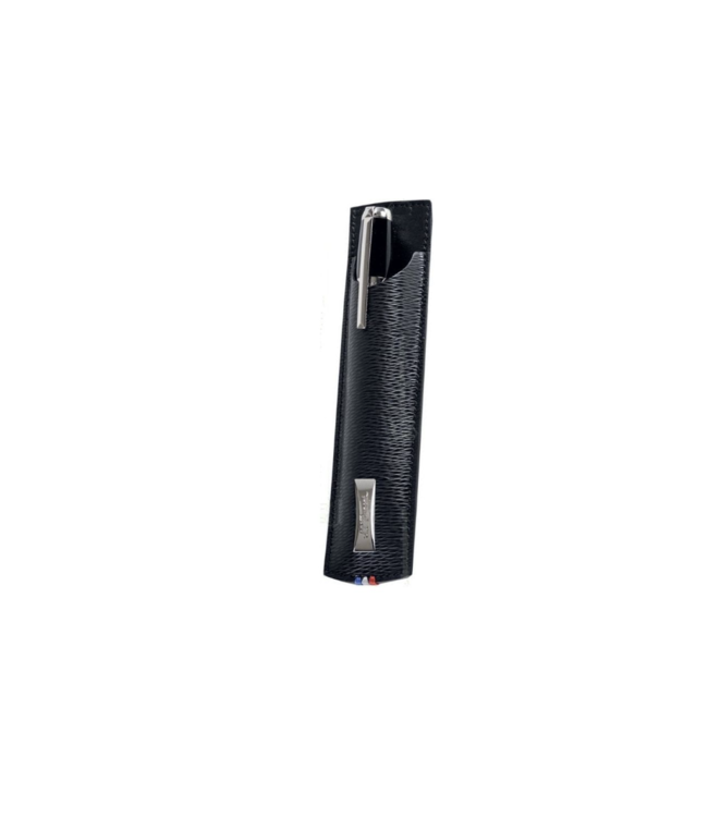 S.T DUPONT Black Calf Skin Leather Pen Sleeve