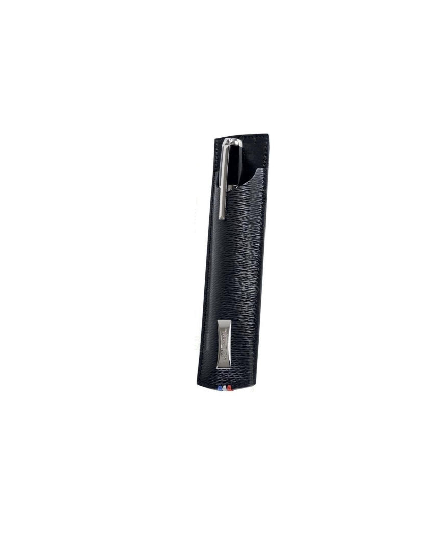 Black Calf Skin Leather Pen Sleeve