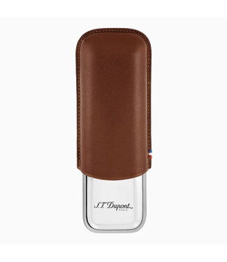 S.T DUPONT Brown Double Cigar Case