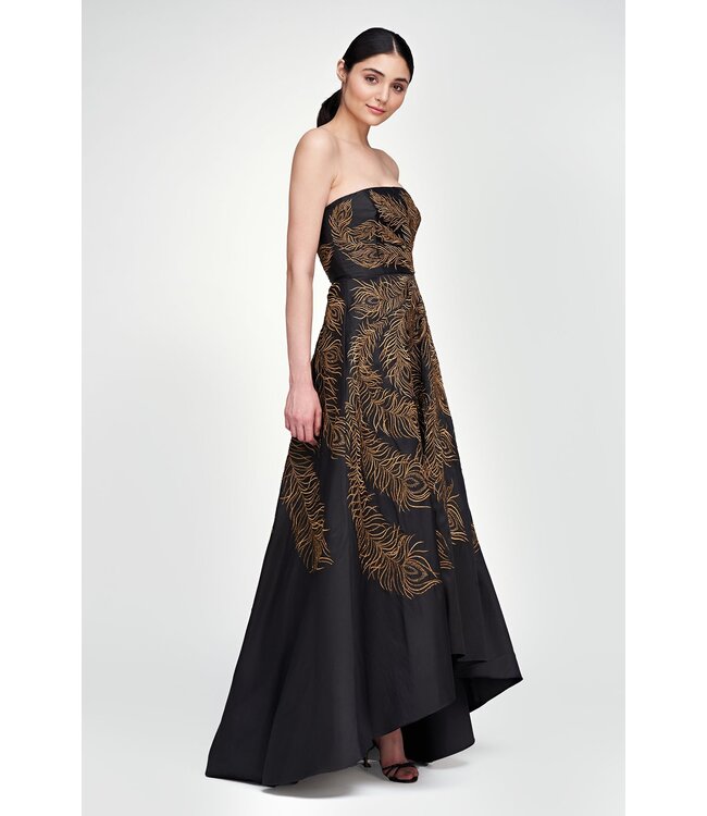 Theia Robe brodée de plumes Erica