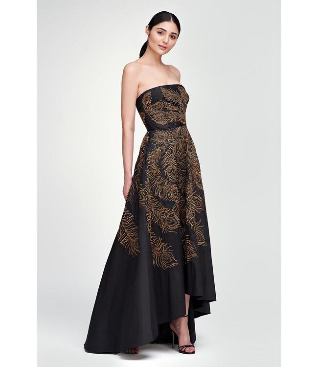 Theia Robe brodée de plumes Erica