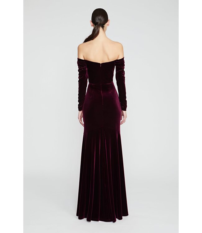 Theia Anita Long Sleeve Gown