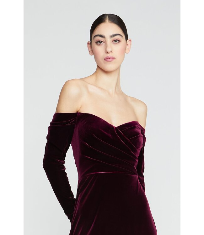 Theia Anita Long Sleeve Gown