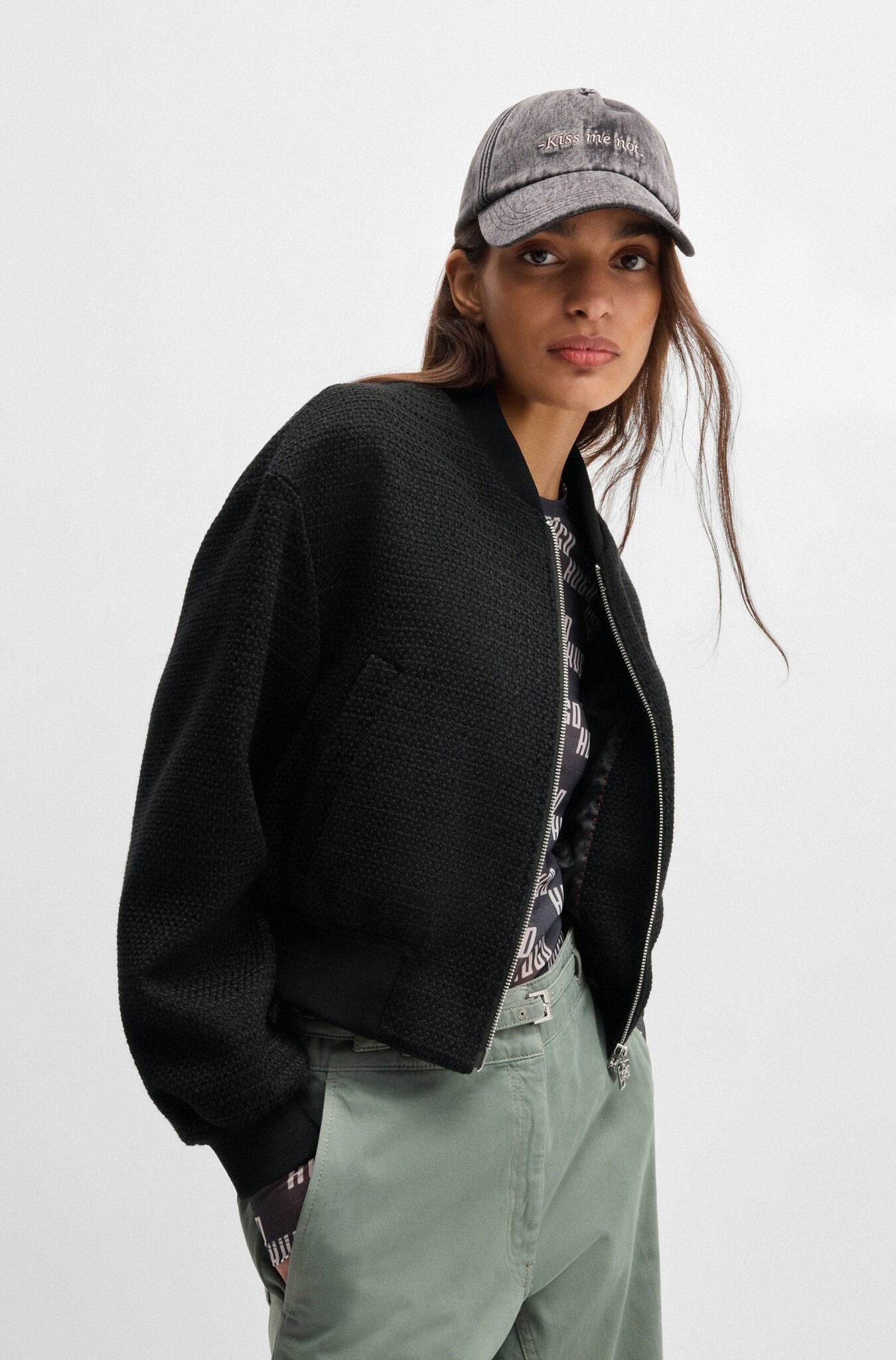 Relaxed-fit jacket in bouclé