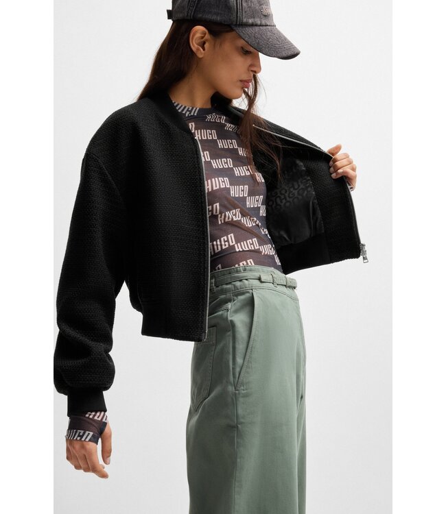 BOSS Veste en bouclette à la coupe décontractée