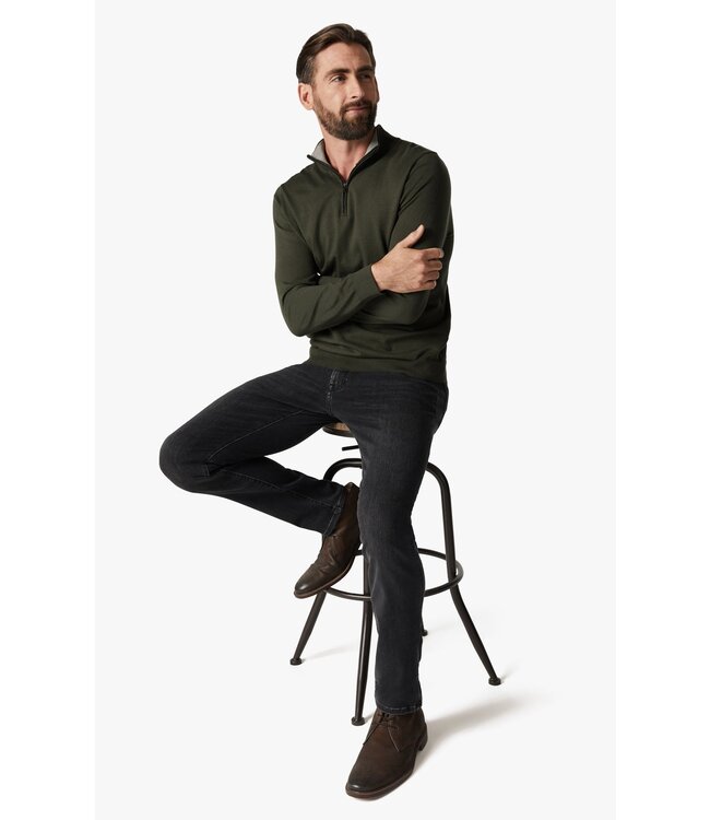 34 HERITAGE Jean cool à jambe fuselée, fumé foncé raffiné