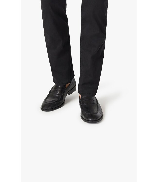 34 HERITAGE Pantalon droit Courage en sergé noir