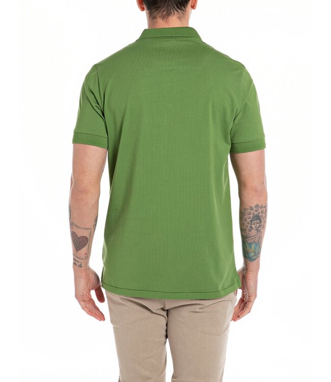 Solid-coloured jersey polo shirt