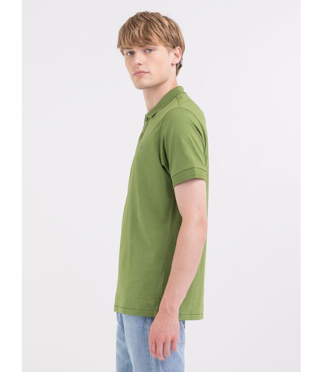 Solid-coloured jersey polo shirt