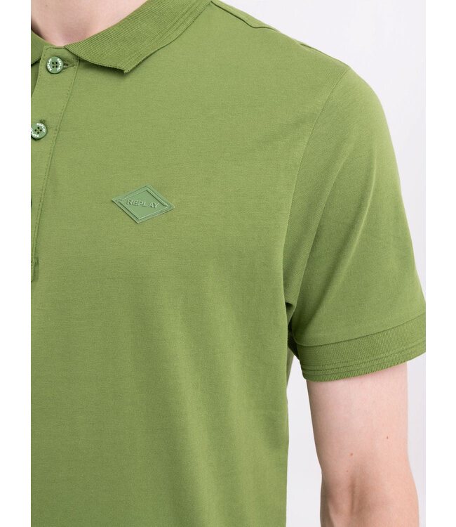 Solid-coloured jersey polo shirt