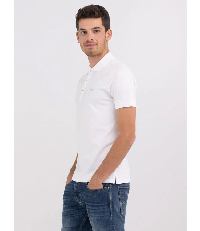 Solid-coloured jersey polo shirt