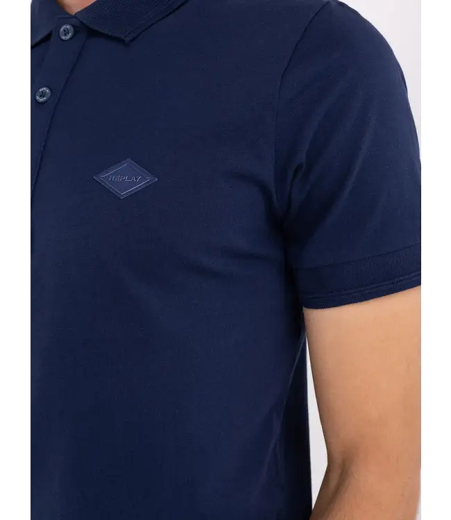 Solid-coloured jersey polo shirt